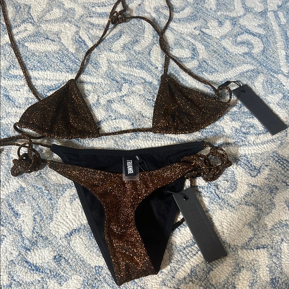 Triangl Swimwear Brown Bikini Luxe Shimmer